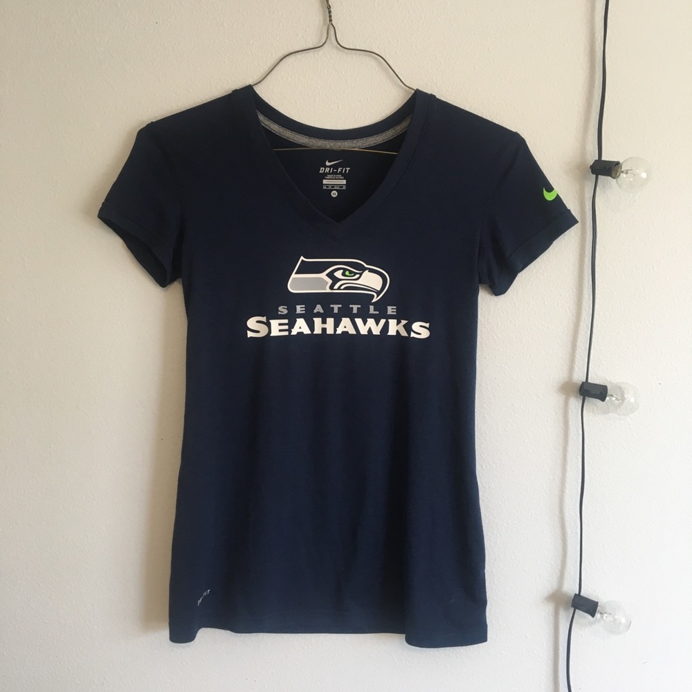 Seattle Seahawks Nike Dri-Fit V-Neck Tee